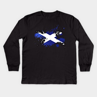 Scotland Flag Kids Long Sleeve T-Shirt